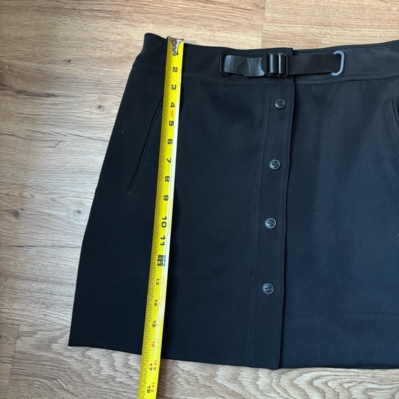 Rag & Bone Black Pencil Mini button up Skirt with Belt size 4 XS small - Picture 11 of 13